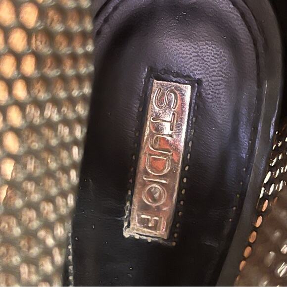 Studio F Fishnet Peep-Toe Ankle Booties - Size 37 - Picture 6 of 12